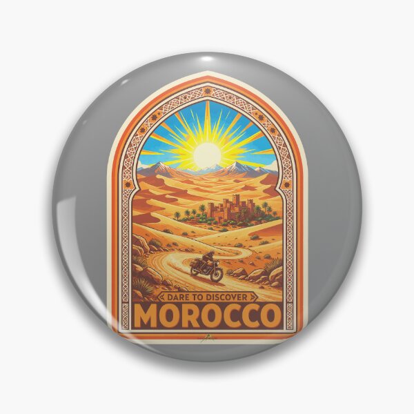 Item preview, MARRUECOS Maroc Camiseta con pegatina de motocicleta marroquí 05 designed and sold by OuterShellUK.
