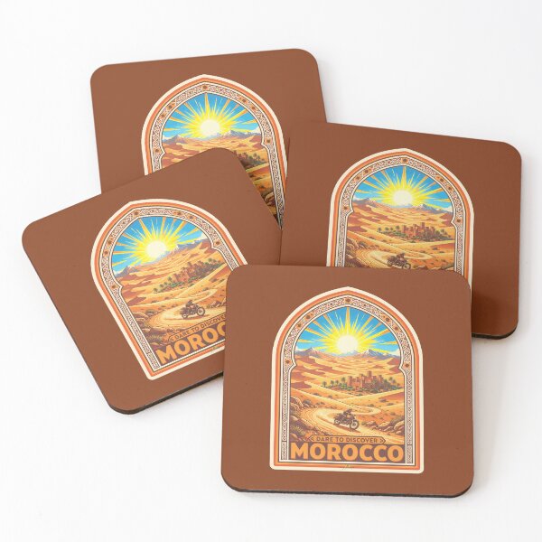 Item preview, MOROCCO Maroc Moroccan Motorcycle Sticker TShirt 05 designed and sold by OuterShellUK.