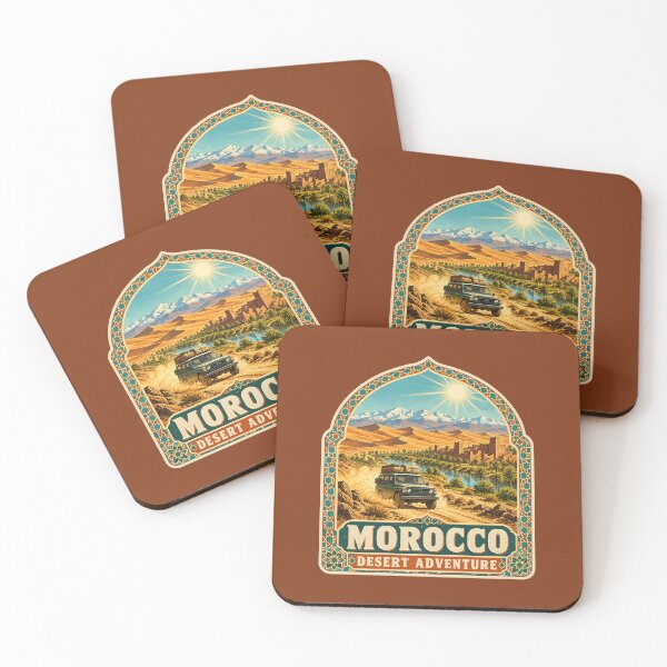 Item preview, MOROCCO Maroc Moroccan 4x4 Off Road Sticker TShirt 06 designed and sold by OuterShellUK.