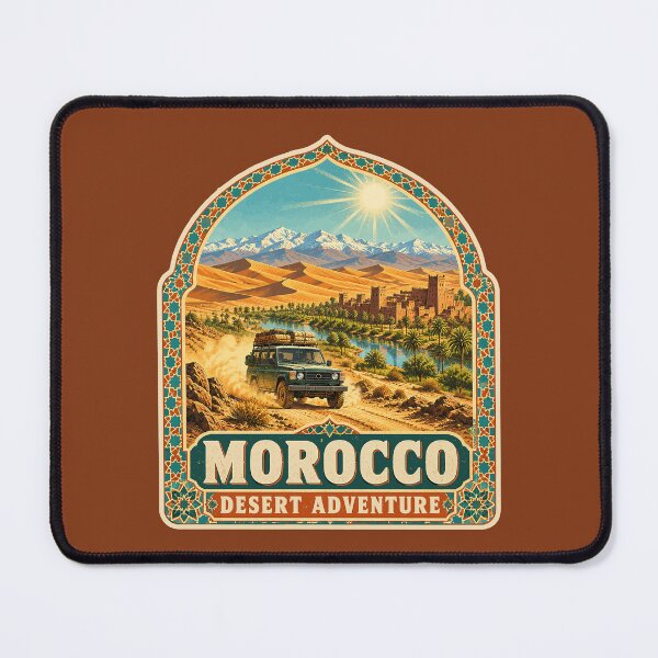 Item preview, MOROCCO Maroc Moroccan 4x4 Off Road Sticker TShirt 06 designed and sold by OuterShellUK.