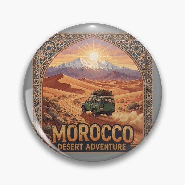 Item preview, MARRUECOS Maroc Moroccan 4x4 Off Road Sticker TShirt 07 designed and sold by OuterShellUK.
