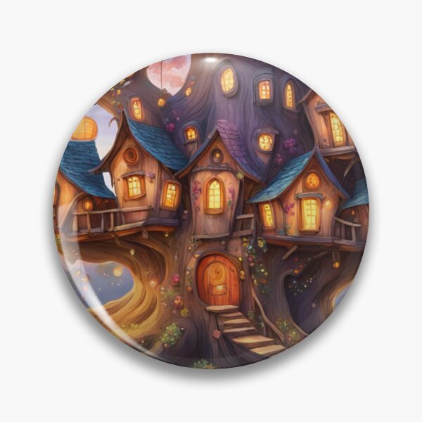 Item preview, The Magical Tree Village designed and sold by Undersea Ai Art.