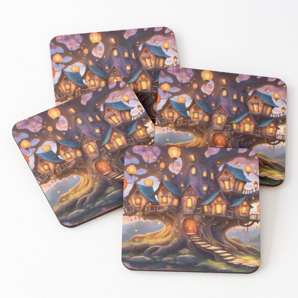 Item preview, The Magical Tree Village designed and sold by Undersea Ai Art.
