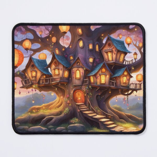 Item preview, The Magical Tree Village designed and sold by Undersea Ai Art.