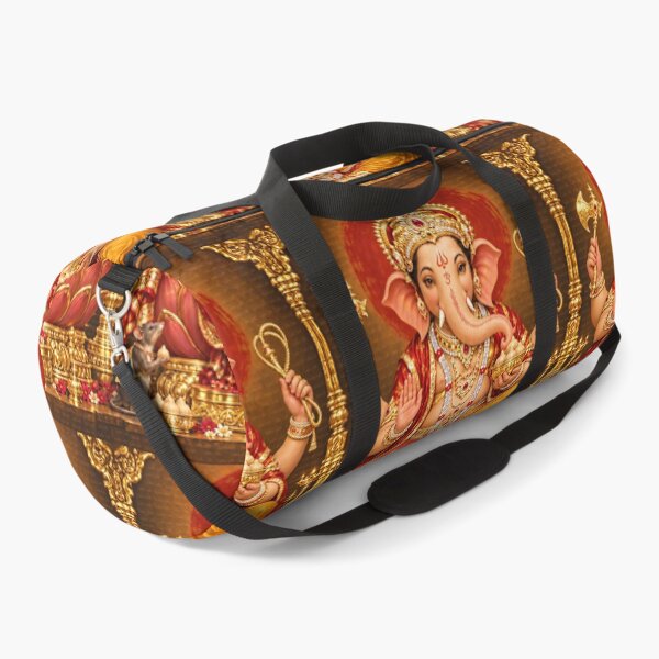 Item preview, Ganesha — Golden Blessings on a Lotus Throne designed and sold by LuluLeb.