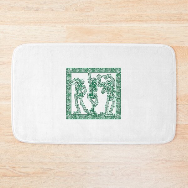 Item preview, Green Dancing Skeletons Ornate Border Art designed and sold by SoyLamderma.