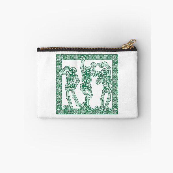 Item preview, Green Dancing Skeletons Ornate Border Art designed and sold by SoyLamderma.