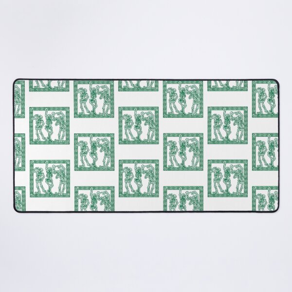 Item preview, Green Dancing Skeletons Ornate Border Art designed and sold by SoyLamderma.