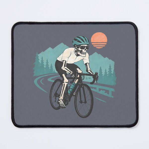 Item preview, Cyclist Skeleton Cool Bicycle Rider Landscape designed and sold by CreepyCornerArt.