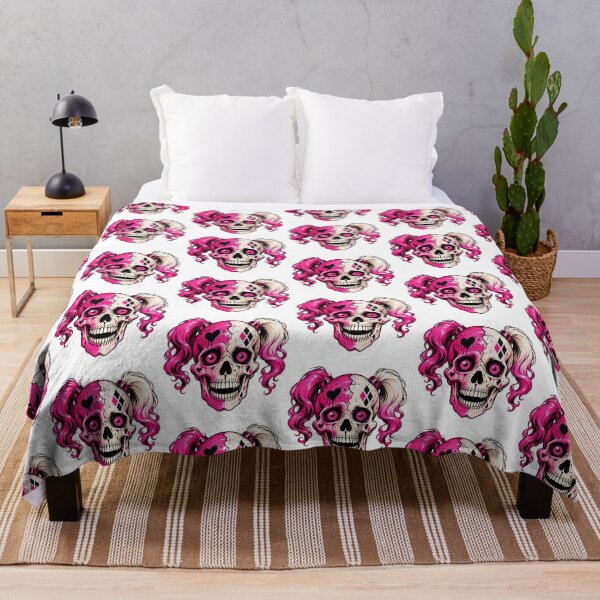 Item preview, Calavera rosa Harley Quinn Gótico Halloween designed and sold by t-patterns.