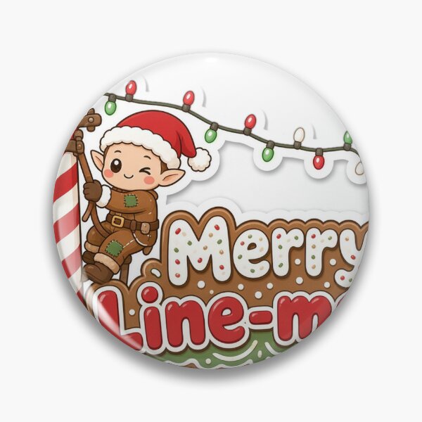 Artikelvorschau, Lineman Christmas Merry Line-mas Gift entworfen und verkauft von Soft Merch.