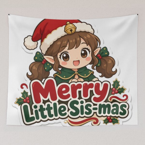 Artikelvorschau, Little Sister Christmas Merry Little Sis-mas Gift entworfen und verkauft von Soft Merch.
