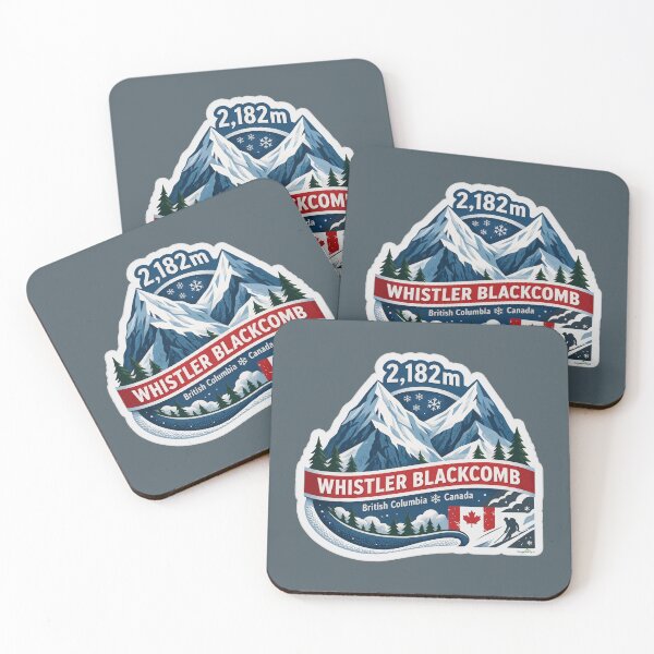 Item preview, Whistler Blackcome Ski Resort Canada B.C. Skiing Sticker TShirt 01 designed and sold by OuterShellUK.