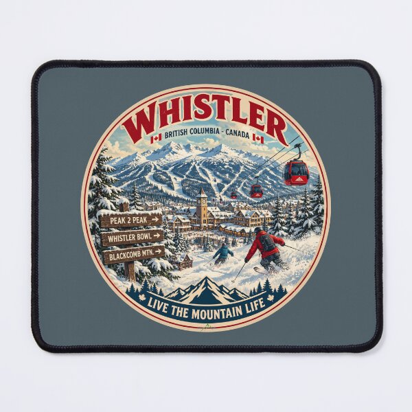 Item preview, Whistler Blackcome Ski Resort Canada B.C. Skiing Sticker TShirt 02 designed and sold by OuterShellUK.