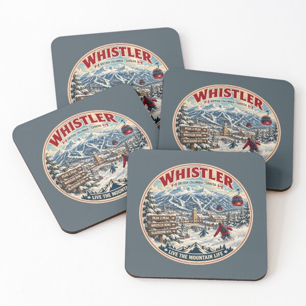 Item preview, Whistler Blackcome Ski Resort Canada B.C. Skiing Sticker TShirt 02 designed and sold by OuterShellUK.