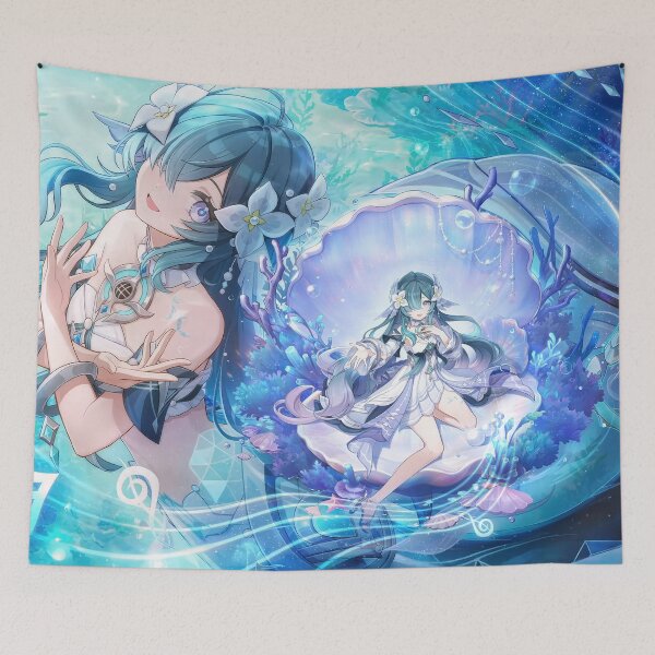 Aperçu de l'œuvre Illustration clé de Vodyanitsa Genshin Impact créée et vendue par Astral Drop.