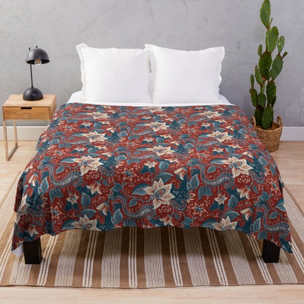 Aperçu de l'œuvre Chaussettes, sacs et couvertures en batik indonésien à motif floral. créée et vendue par sunset-capturer.