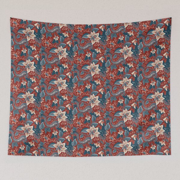 Item preview, Indonesian Batik Beautiful Flower Illustration Socks, Bags, and Blanket  designed and sold by sunset-capturer.