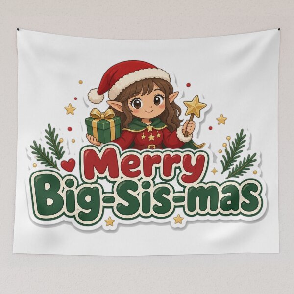 Artikelvorschau, Big Sister Christmas Merry Big Sis-mas Gift entworfen und verkauft von Soft Merch.