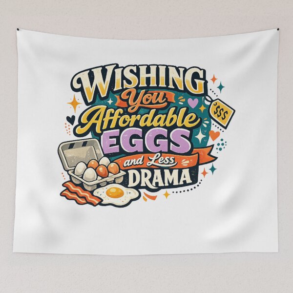 Item preview, Wishing You Affordable Eggs and Less Drama Funny Grocery Inflation Humor Design designed and sold by inkoutninja.