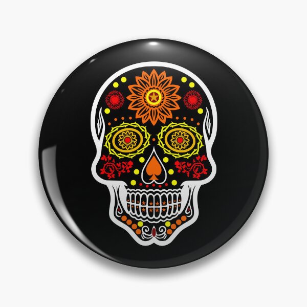 Item preview, Day of the Dead (Dia de Muertos) in Red, Orange, and Yellow designed and sold by Karate Octopus.