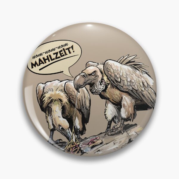 Aperçu de l'œuvre Nom-Nom-Nom Duo de vautours à l'heure du déjeuner créée et vendue par vivendulies.
