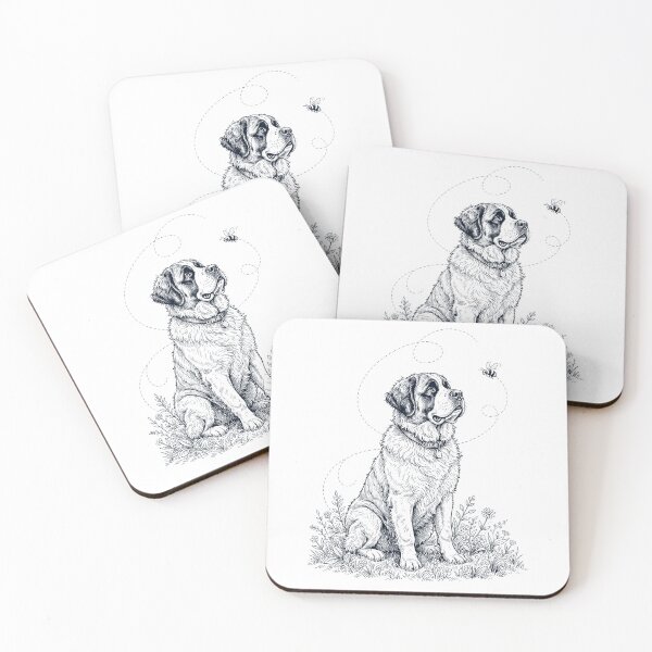 Aperçu de l'œuvre Saint-Bernard, abeille, chien amoureux créée et vendue par dian-rody-crest.