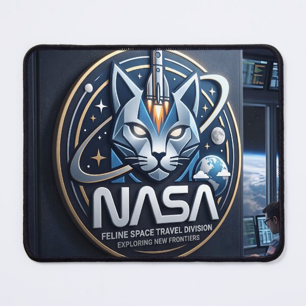Item preview, NASA feline space travel division designed and sold by WiseBow.