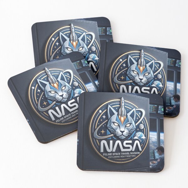 Item preview, NASA feline space travel division designed and sold by WiseBow.