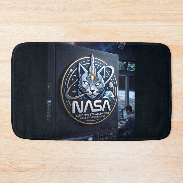 Item preview, NASA feline space travel division designed and sold by WiseBow.