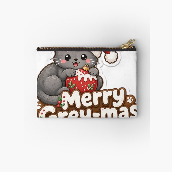 Item preview, Grey Cat Christmas Merry Grey-mas Gift designed and sold by Soft Merch.
