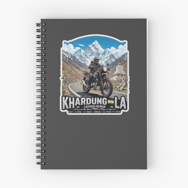 Item preview, Khardung La India Ladakh Range Motorcycle Sticker TShirt 05 designed and sold by OuterShellUK.