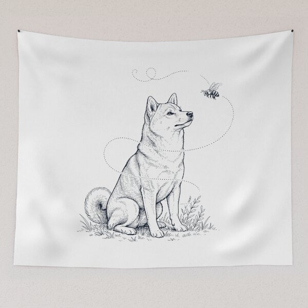 Item preview, Shiba Inu Bumble Bee Honeybee Dog Lover designed and sold by dian-rody-crest.