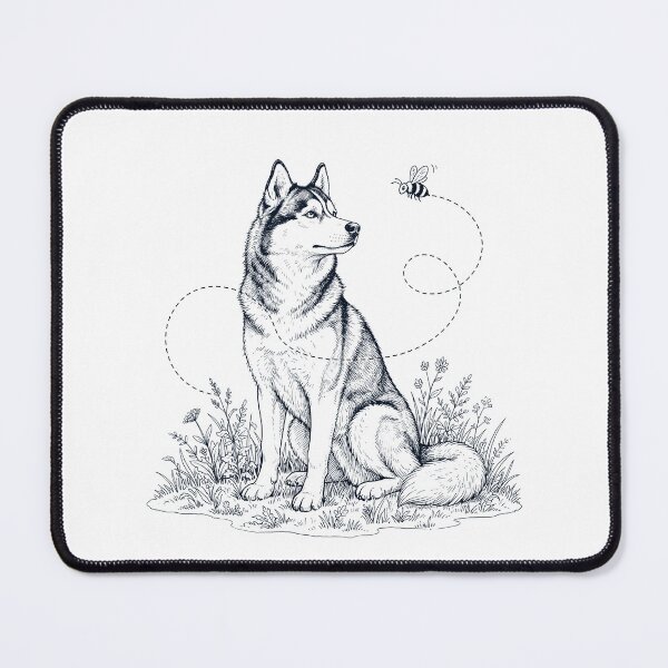 Item preview, Siberian Husky Bumble Bee Honeybee Dog Lover designed and sold by dian-rody-crest.