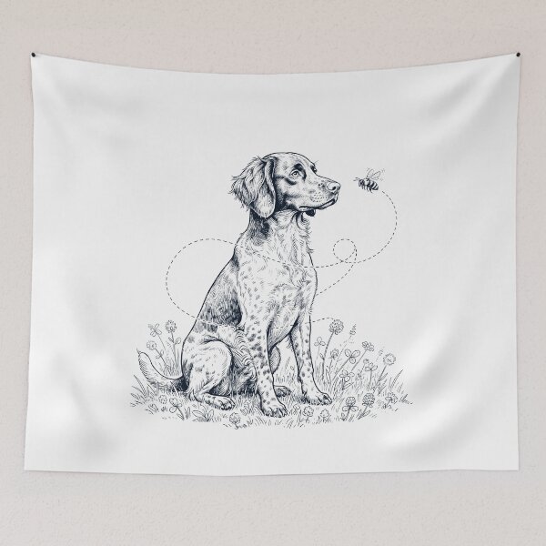 Item preview, Small Munsterlander Pointer Bumble Bee Honeybee Dog Lover designed and sold by dian-rody-crest.