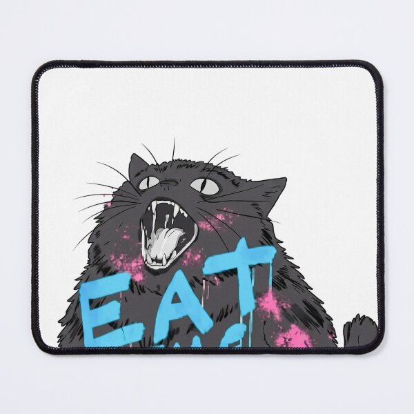 Item preview, Eat The Rich Black Cat Graffiti Funny Meme designed and sold by NilsMitchell.