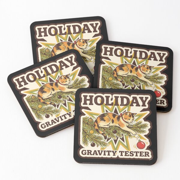 Item preview, Cat Gravity Tester — Retro Christmas Ornament designed and sold by TheCalmEdit.