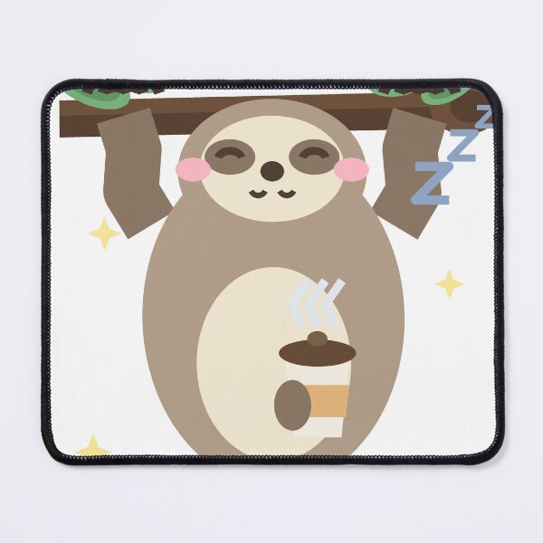 Item preview, Cute Sleepy Sloth With Coffee Sticker designed and sold by PRIME4YOU.