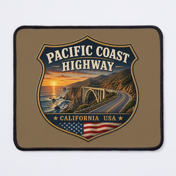 Item preview, Pacific Coast Highway California USA Sticker TShirt 05 designed and sold by OuterShellUK.