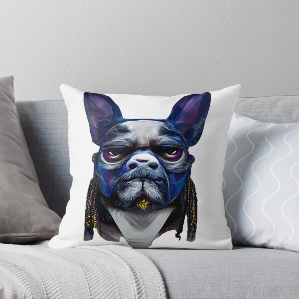 Item preview, Surreal French Bulldog with Human Face Illustration Art designed and sold by Zayoun Stor.