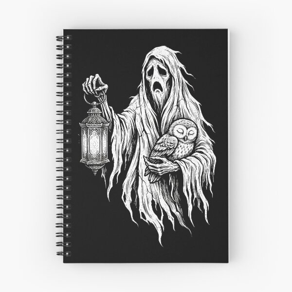 Item preview, Gothic Hooded Wraith Ghost with Lantern and Owl Art designed and sold by ArtLabCreations.
