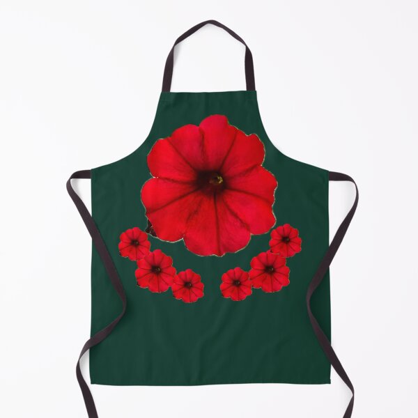 Item preview, Crimson Red Petunia Cluster - Modern Crescent Floral Graphic designed and sold by BalkanBloomArt.