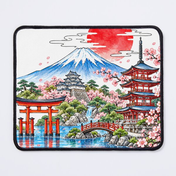 Item preview, Japan Mount Fuji Sakura Landscape designed and sold by Kikostas.