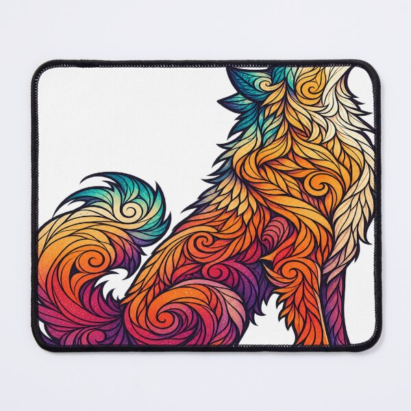 Item preview, Howling Wolf Mandala Colorful Wildlife Nature Tattoo Style designed and sold by LongIslandDesgn.