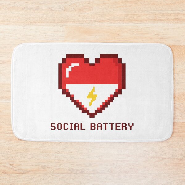 Item preview,  Pixel Heart Social Battery - Retro 8-Bit Low Energy designed and sold by Lazoni.
