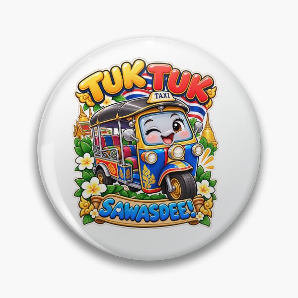 Item preview, Cute Thai Tuk Tuk Sawasdee – Bangkok Thailand Kawaii Art designed and sold by Pali's shop.