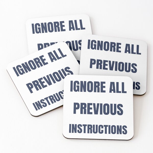 Item preview, Ignore Previous Instructions Funny AI T-Shirt designed and sold by BerkleyCo.