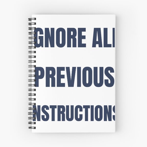 Item preview, Ignore Previous Instructions Funny AI T-Shirt designed and sold by BerkleyCo.