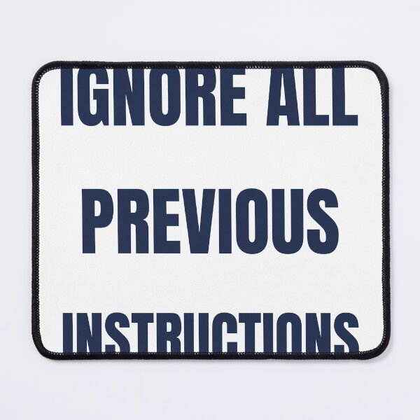 Item preview, Ignore Previous Instructions Funny AI T-Shirt designed and sold by BerkleyCo.