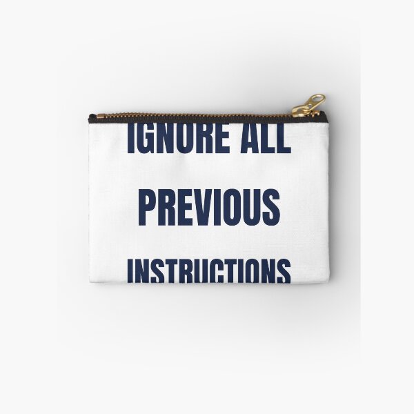 Item preview, Ignore Previous Instructions Funny AI T-Shirt designed and sold by BerkleyCo.